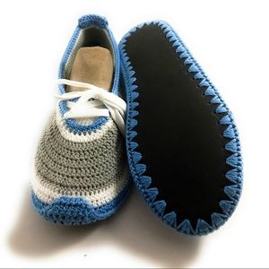 Hand Knit Unisex Sneakers, Handmade shoes